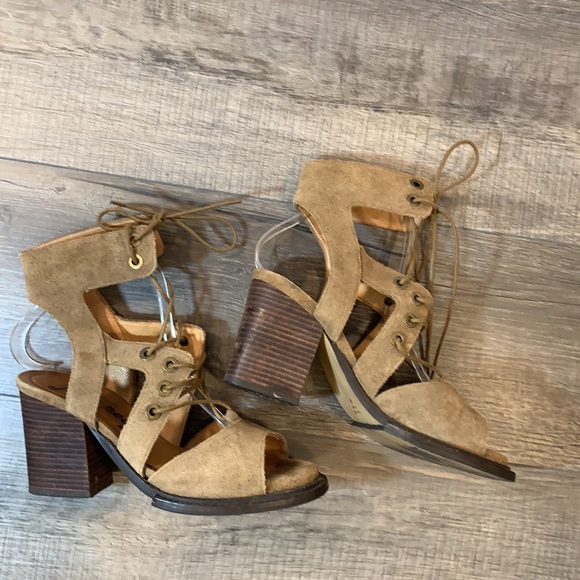 Free People heeled leather sandals size 38 - Picture 4 of 8